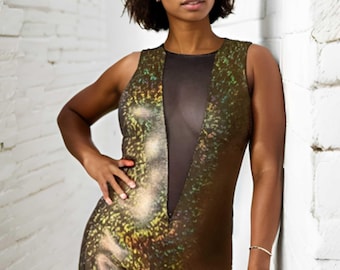 Mesh Front Holographic Catsuit | 13 Colors