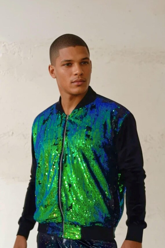 Mens Sequin Bomber Jacket - Etsy