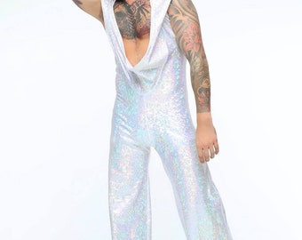 Mens Holographic Disco Jumpsuit | 13 Colors