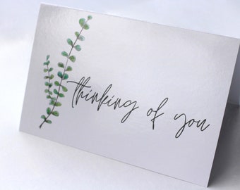 Thinking of You Cards | Original Watercolor Greeting Cards | Set of 5 Blank Cards with Self-Seal Envelopes