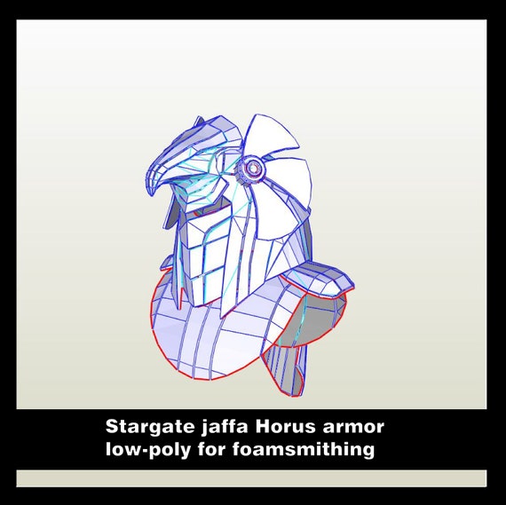Stargate Jaffa Horus armor .PDO low-poly for foamsmithing