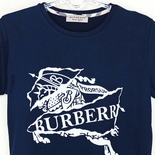 Burberry Size M shops Navy Tshirt Vintage Shirt Designer Brand