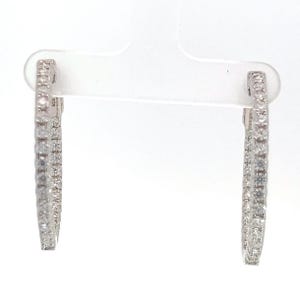 100 % Authentic big moissanite hoop earrings 925 silver, VVS1 clarity, Diamond tester Approved.