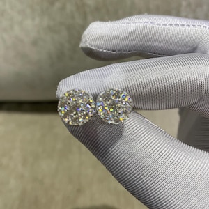 Orecchini Con Taglio Principessa Diamante 14k(1012 - Foto 4