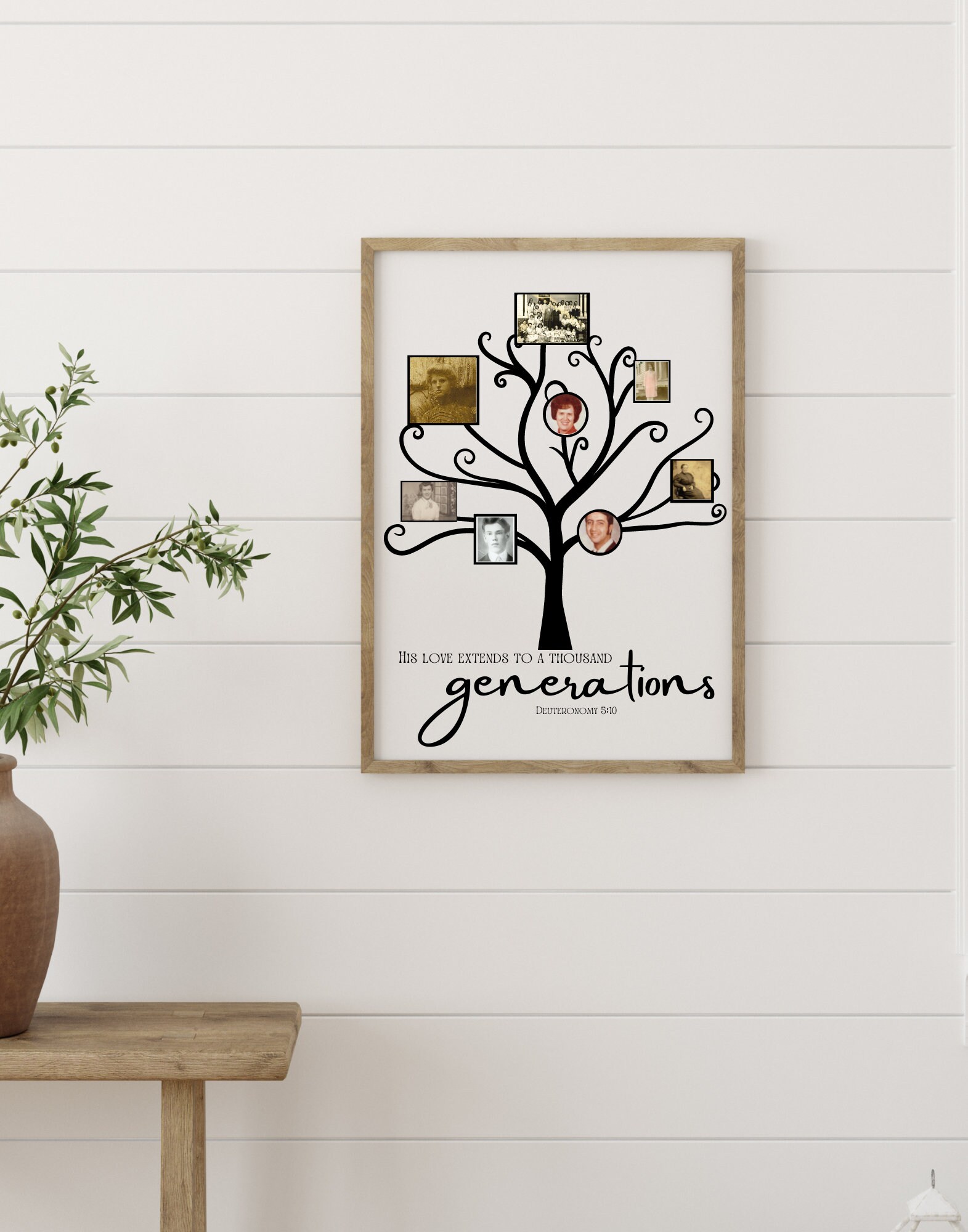 Editable Family Tree Printable With Photos and Bible Verse ...