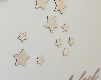 Décoration murale étoiles, Nursery Wall Art, Holzsterne an der Wand, Sterne Dekoration aus Holz, Baby Room, Kinderzimmer Deko, Babyzimmer