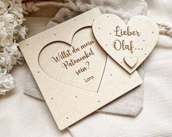 Patenonkel Patentante fragen personalisiert | Willst du mein Patentante sein I Willst du mein Patenonkel sein ?