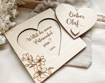 Patenonkel Patentante fragen personalisiert | Willst du mein Patentante sein I Willst du mein Patenonkel sein ?