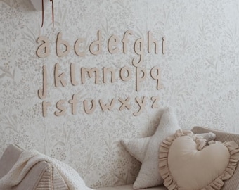 Alphabet an der Wand, Wall Decoration, Wanddekko, Schriftzug, Babyzimmer Deko aus Holz, Nursery, Kinderzimmer, Baby room, Toddler room