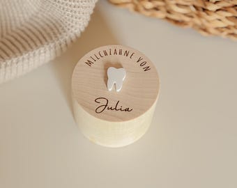 Zahndose personalisiert with Name, Milchzahndose, Milchzahnbox, Holzbox für Milchzähne, Kindandenken, Babygeshenk, Babygeschenke Geburt Taufe