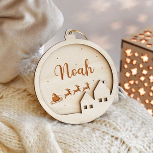 Personalisiert Weihnachtskugel mit Name, Mein erstes Weihnachten, Christbaumschmuck, Baby's First Christmas Bauble, Christmas ornament