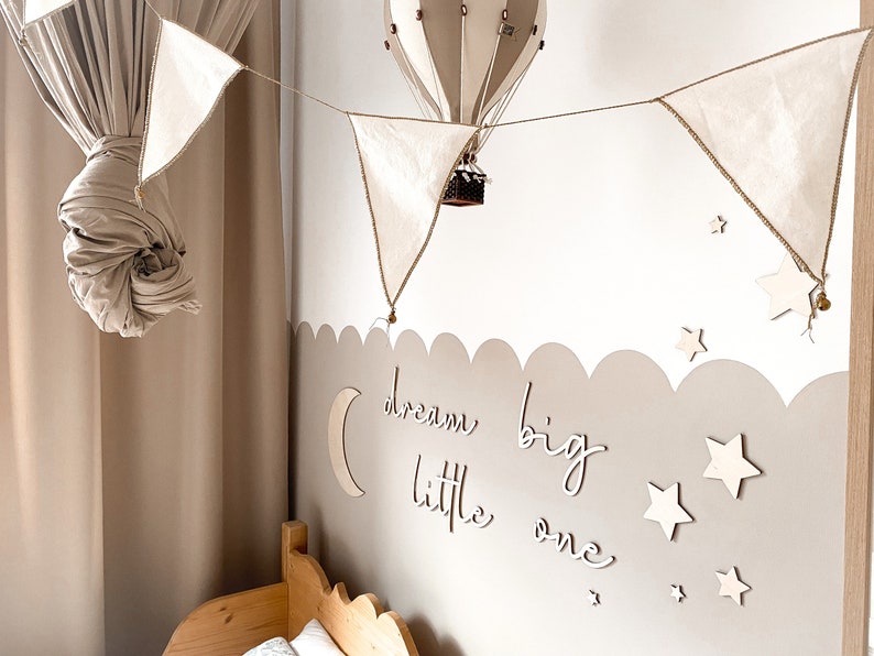 Moon and stars set, plywood wall decoration, child's room decor, baby room, nursery image 2