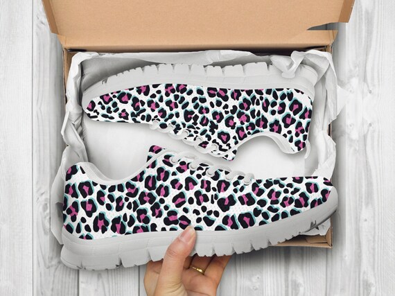 Pink leopard deals print trainers