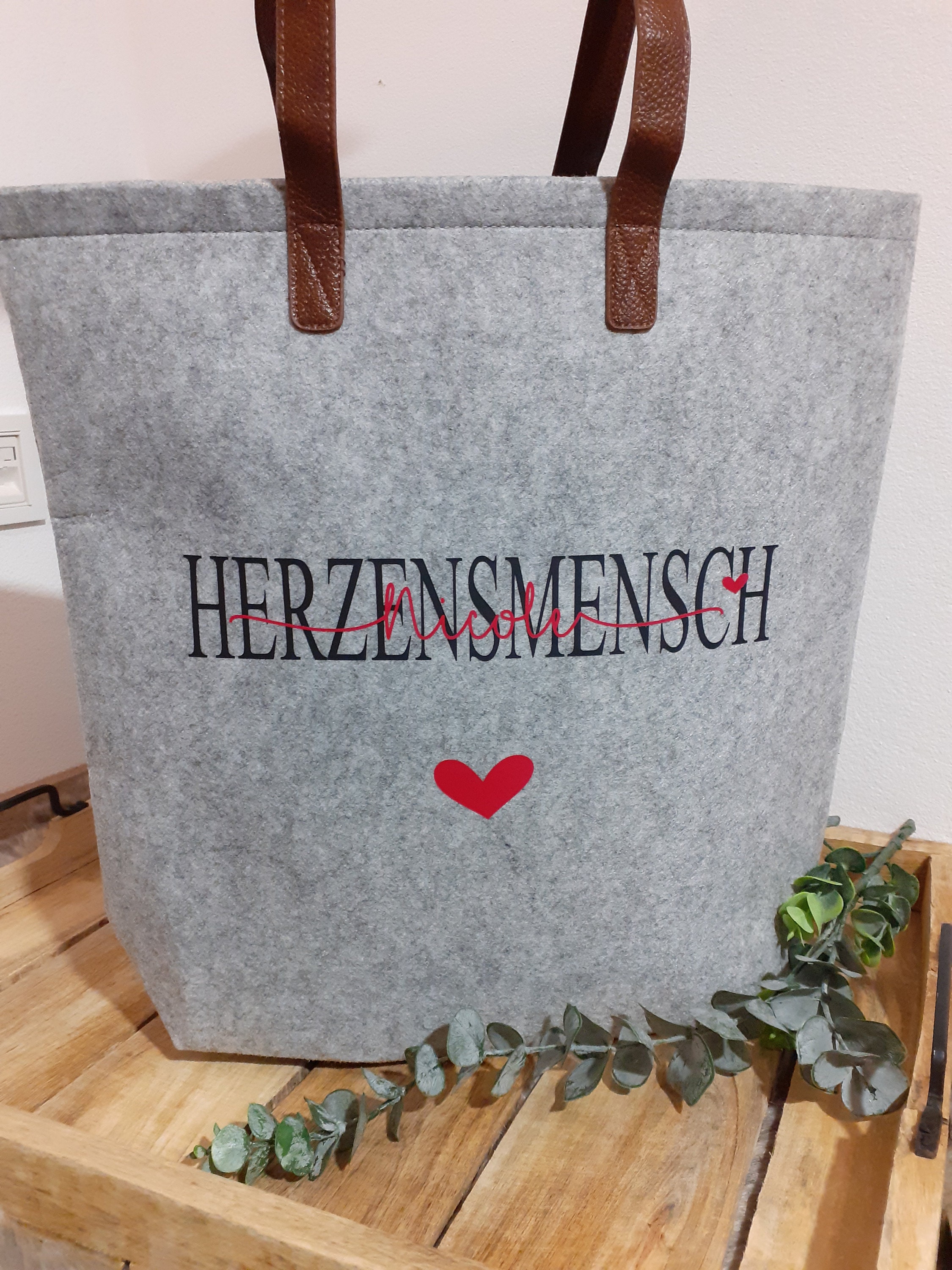 Einkaufstasche Filz Stoff-Tasche Shopper Filztasche Einkaufs-Korb  Umhängetasche, Koffer & Taschen