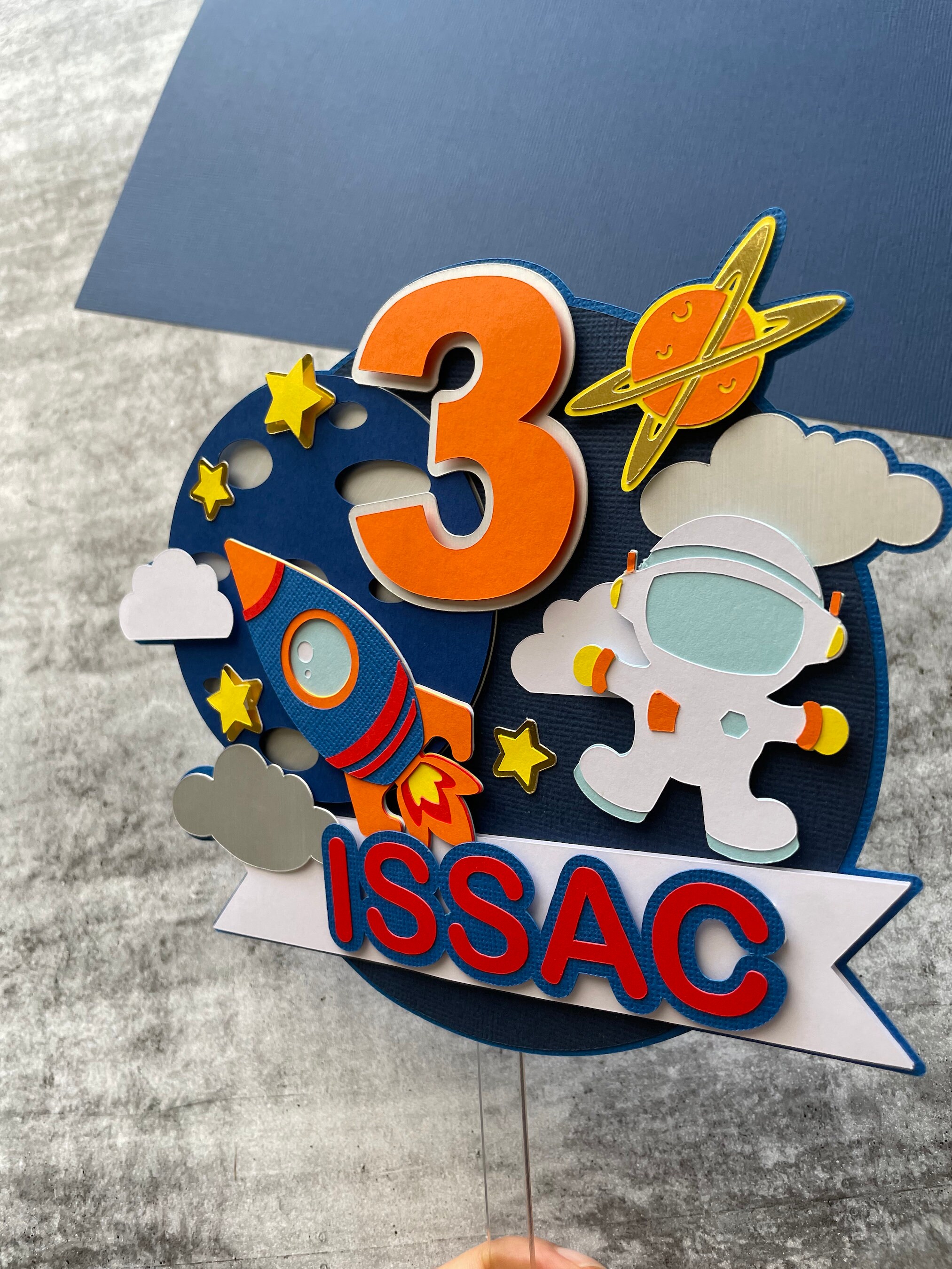 Space Cake Topper Astronaut Cake Topper Custom Cake Topper Etsy Australia