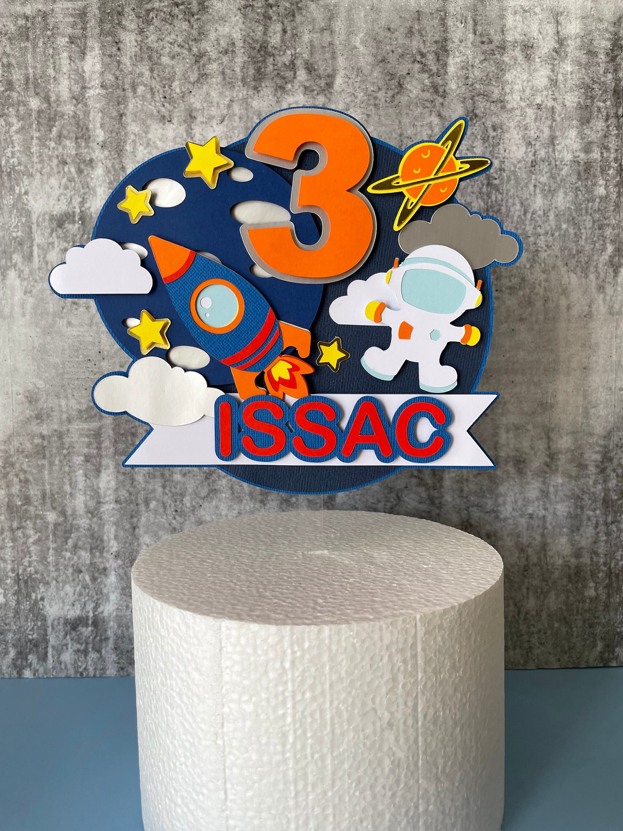 Space Cake Topper Astronaut Cake Topper Custom Cake Topper Etsy Australia