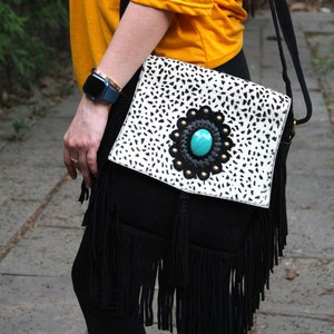 Buy Cowhide Purse With Fringe Online In India -  India