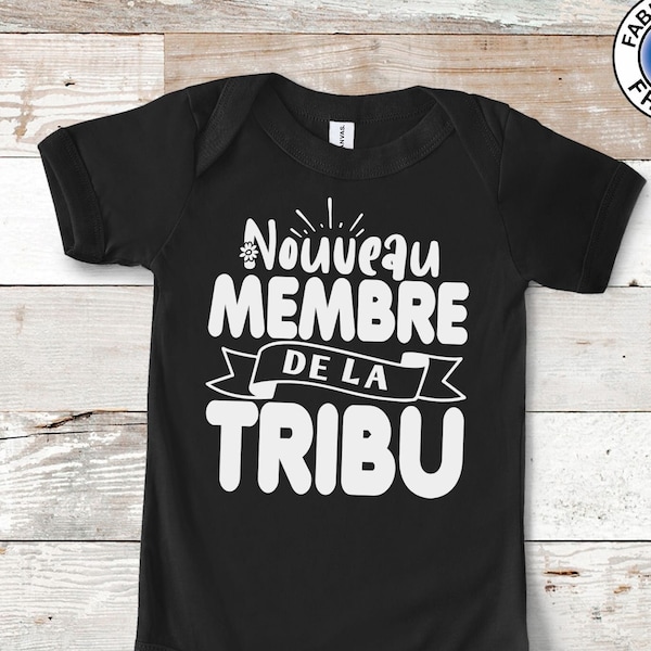 Body Personnalisé Bodie Annonce de Grossesse "Nouveau Membre de la Tribu" Cadeau Bodies Bébé pour Noel ou 1er Anniversaire FRANCE