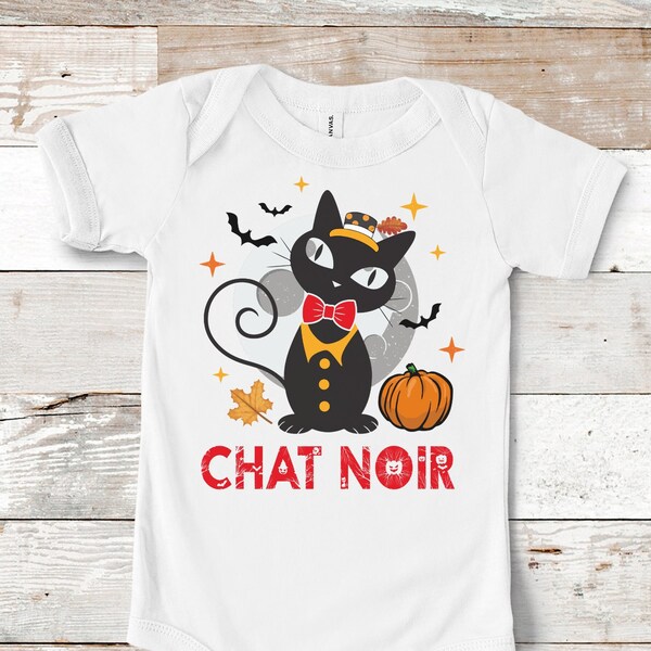 Bébé Bodie Body Personnalisé Premier Anniversaire Halloween Enfant. Chat Noir Citrouille Chauves Souris. Joli Cadeau Naissance France