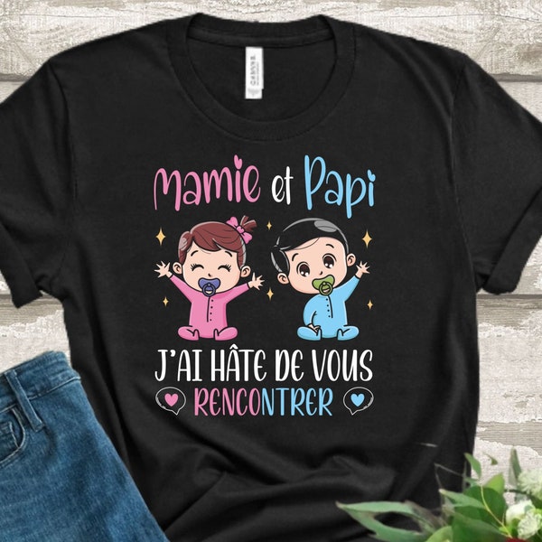 Annonce Grossesse Grand Parents Mamie Papi Hâte de Vous Rencontrer Cadeau Annonce Naissance Bébé France