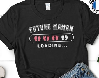 Annonce de Grossesse T-shirt Couple Personnalisé Future Maman Futur Papa Bébé Tshirt Duo Couple Annonce Grossesse