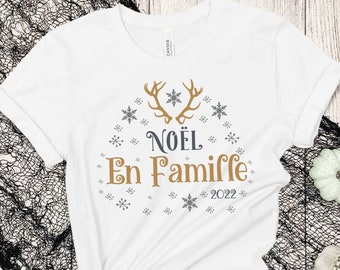 T-shirt Noël En Famille. Cadeau Noel 2023. Homme Femme Garçon ou Fille. Sapin de Noel Cadeau Noel Personnalisé. Boutique France