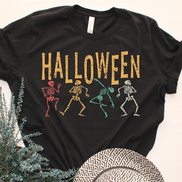 T-Shirt Cadeau Halloween Squelette Dance Humour Homme Femme Ado Tee Shirt Personnalisé France