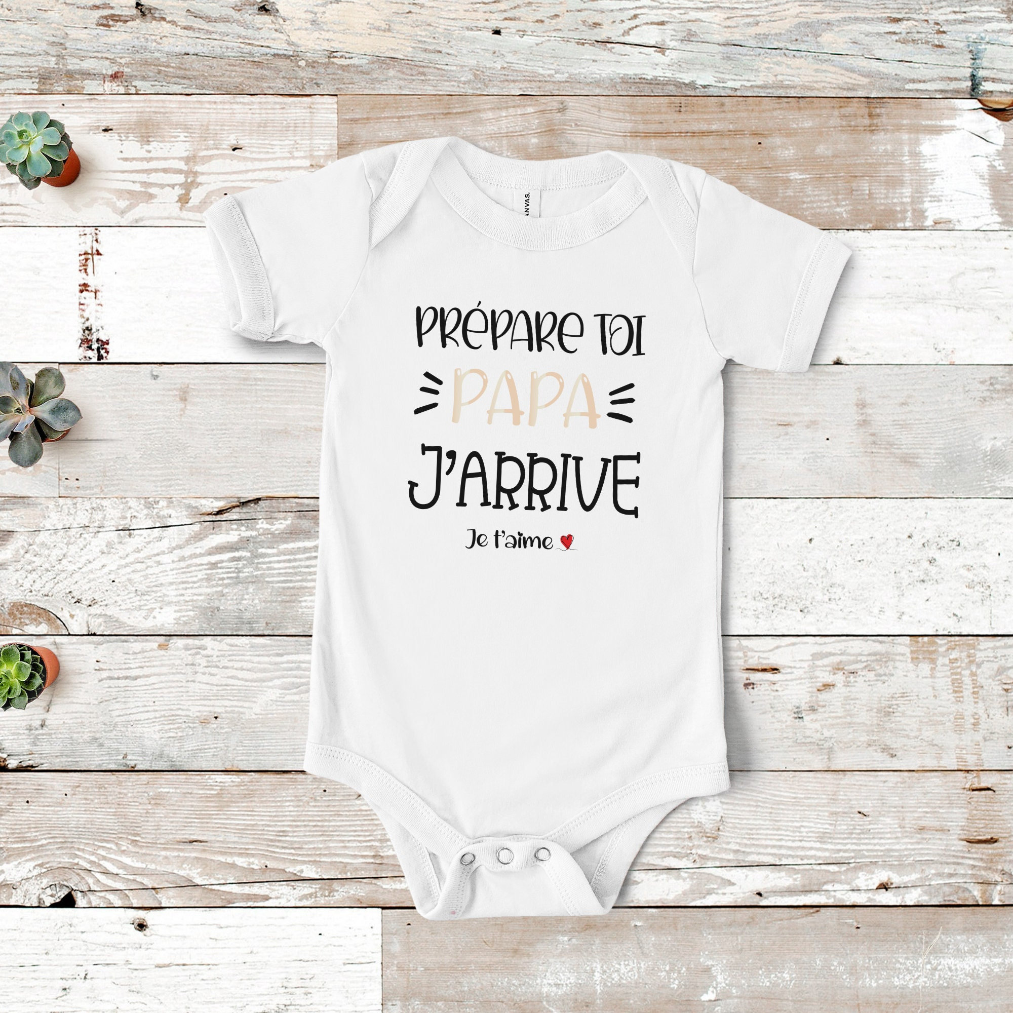 Body ou tee shirt personnalisé 50% maman 50% papa - Cadeau - Tendance Cadeau