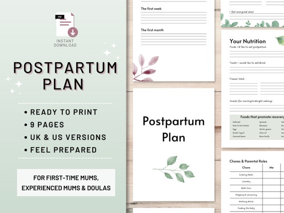 Postpartum Planner Postpartum Checklist 4th Trimester Postpartum