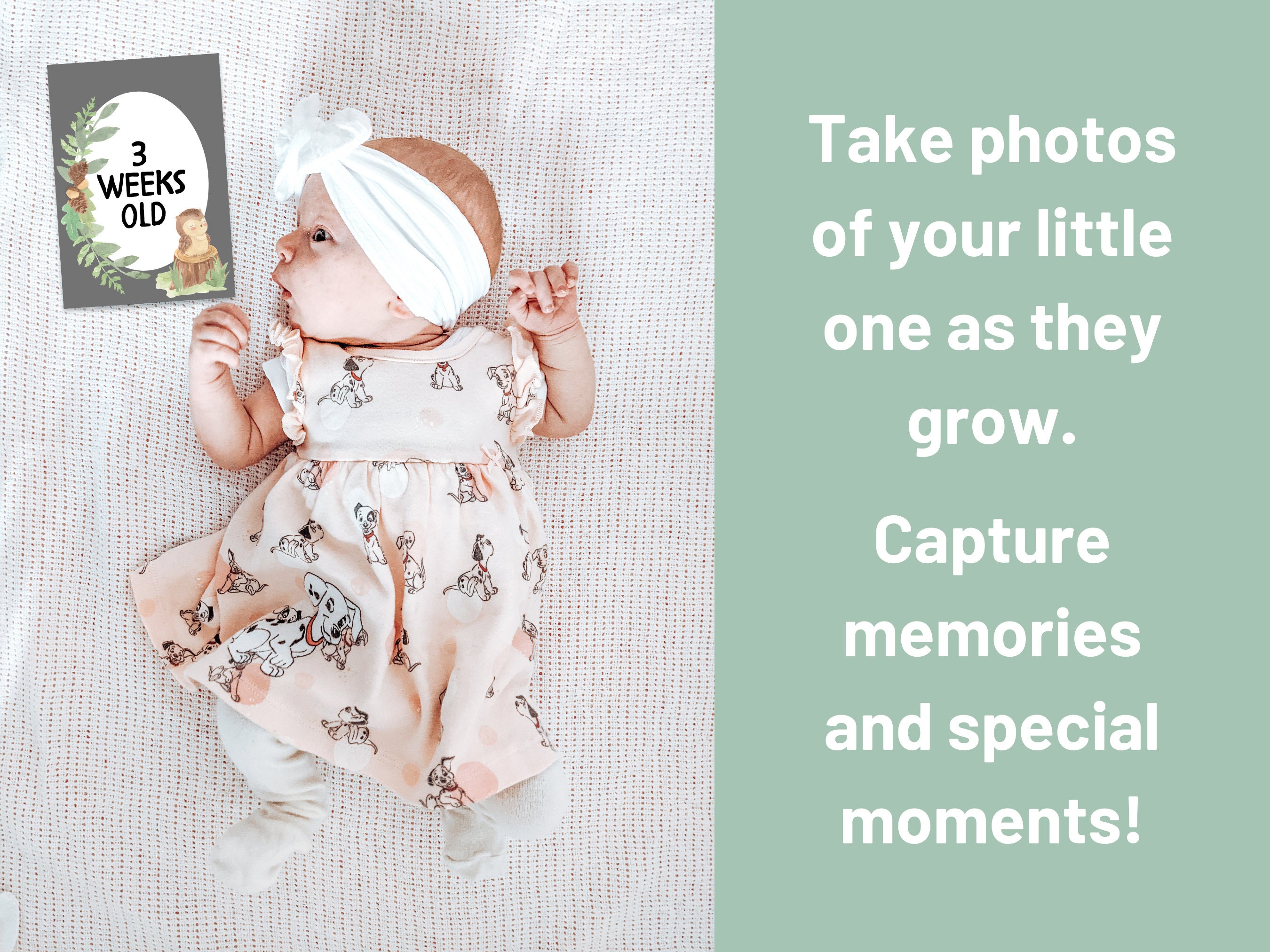 Printable Baby Milestone Cards | Baby Photo Cards | Woodland Milestone ...