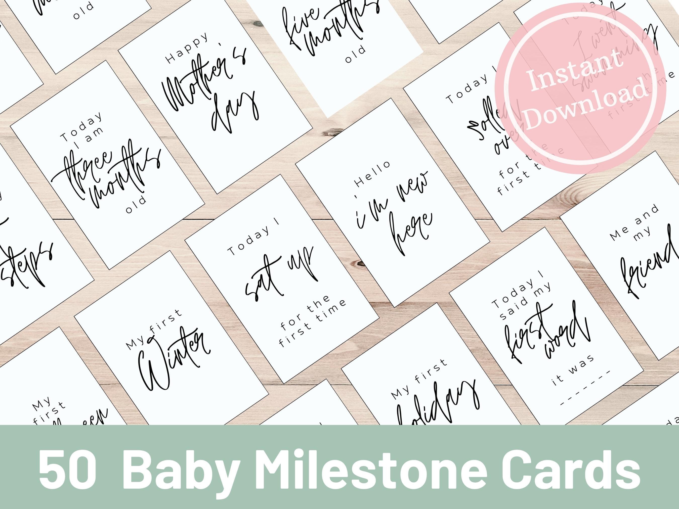 Minimalistic Baby Milestone Cards Baby Photo Cards Black and White