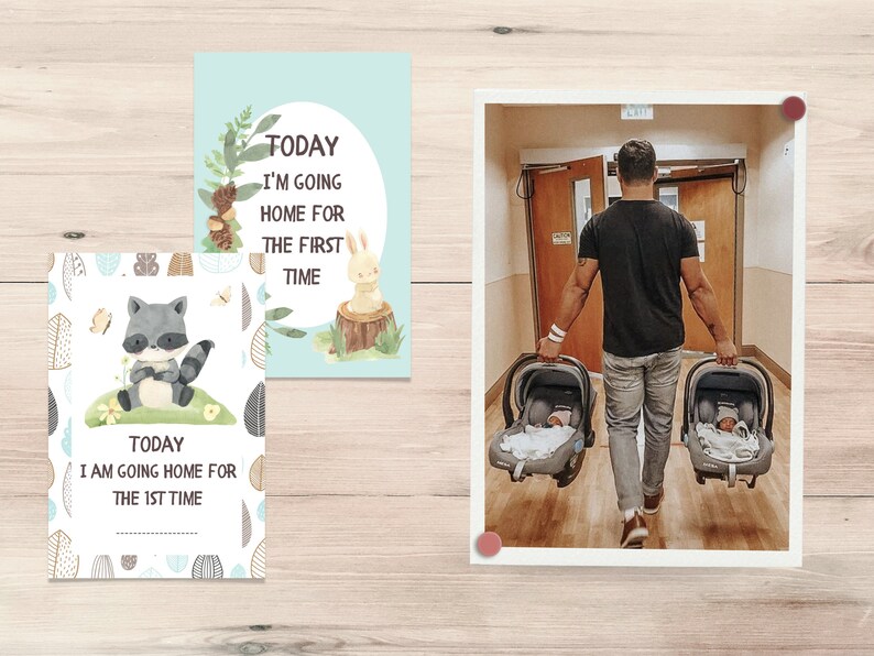 Printable Baby Milestone Cards | Baby Photo Cards | Woodland Milestone ...