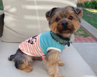 Striped Breathable Panel Dog Vest Pet Clothes