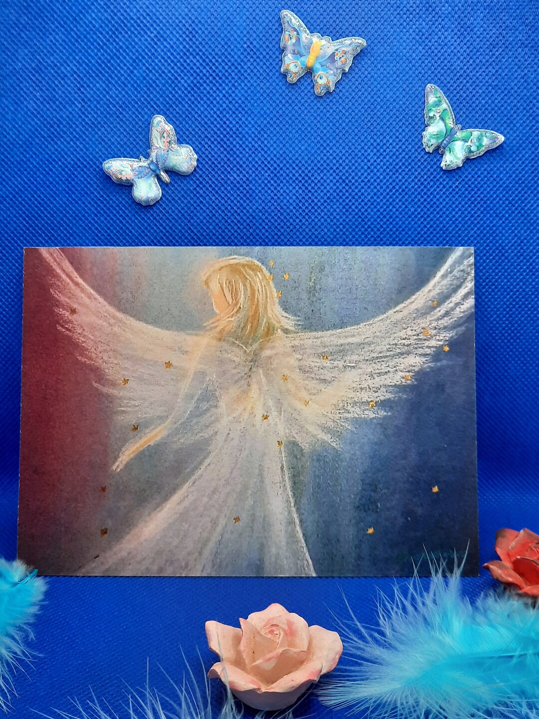 Postkarte engel Der Ruhe Etsy
