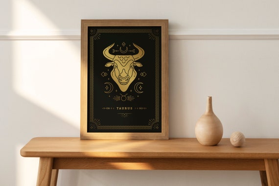 Taurus Star Sign | Zodiac | Horoscope | Giclée Fine Art 260gsm Lustre Poster Print | Wall Decor | Astrology Gift | Valentine's Day