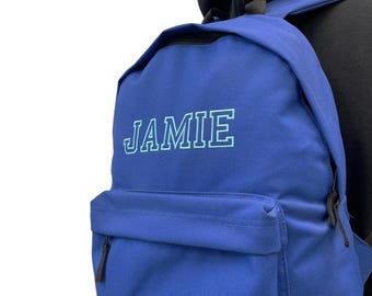 Personalised Junior Backpack with embroidered name | Back to school backpack | Toddler Backpack | Overnight Bag for Child | Jamie Style