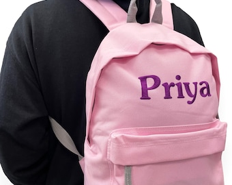 Personalised Junior Backpack with embroidered name | Back to school backpack | Toddler Backpack | Overnight Bag for Child | Priya Style