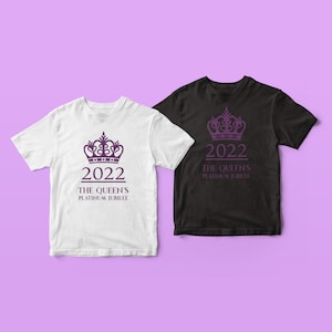 The 2022 Queen&#39;s Platinum Jubilee t-shirt | Queen t-shirt | Platinum Jubilee t-shirt | Crown t-shirt | 2022 t-shirt