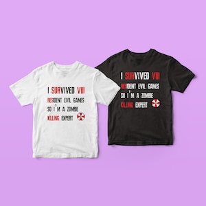 Personalised Video Game Tee | Resident Evil T-Shirt | Zombie Shirt | Survival T-Shirt