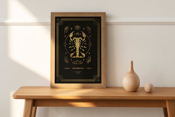 Scorpio Star Sign | Zodiac | Horoscope | Giclée Fine Art 260gsm Lustre Poster Print | Wall Decor | Astrology Gift | Valentine's Day