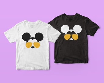 Mickey Mouse Tee | Disney Shirt | Vacay Shirt | Sunglasses Mickey | Mickey On Vacation