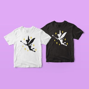 Tinkerbell T-Shirt | Tee | Disney Shirt | From Peter Pan | Tinkerbell silhouette with gold sparks