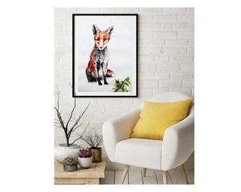 Roxyanne Fine Art Giclee Print | Fox, Wildlife artwork, Watercolours | Bespoke quality Giclee painting, traditional artwork, Limited edition