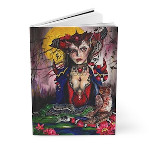 Lilith 'Hardcover Journal, Jotter Fantasy-Geschenk, Vampir-Notizblock, Geschenkideen, maßgeschneiderte dunkle Kunstgeschenke