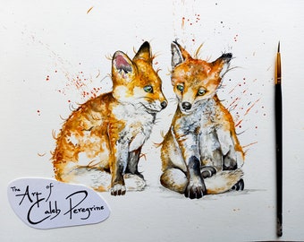 Fox Giclee art print | Quality fine art, wildlife painting | Bespoke quality Giclee painting, traditional nature artwork, Limited edition