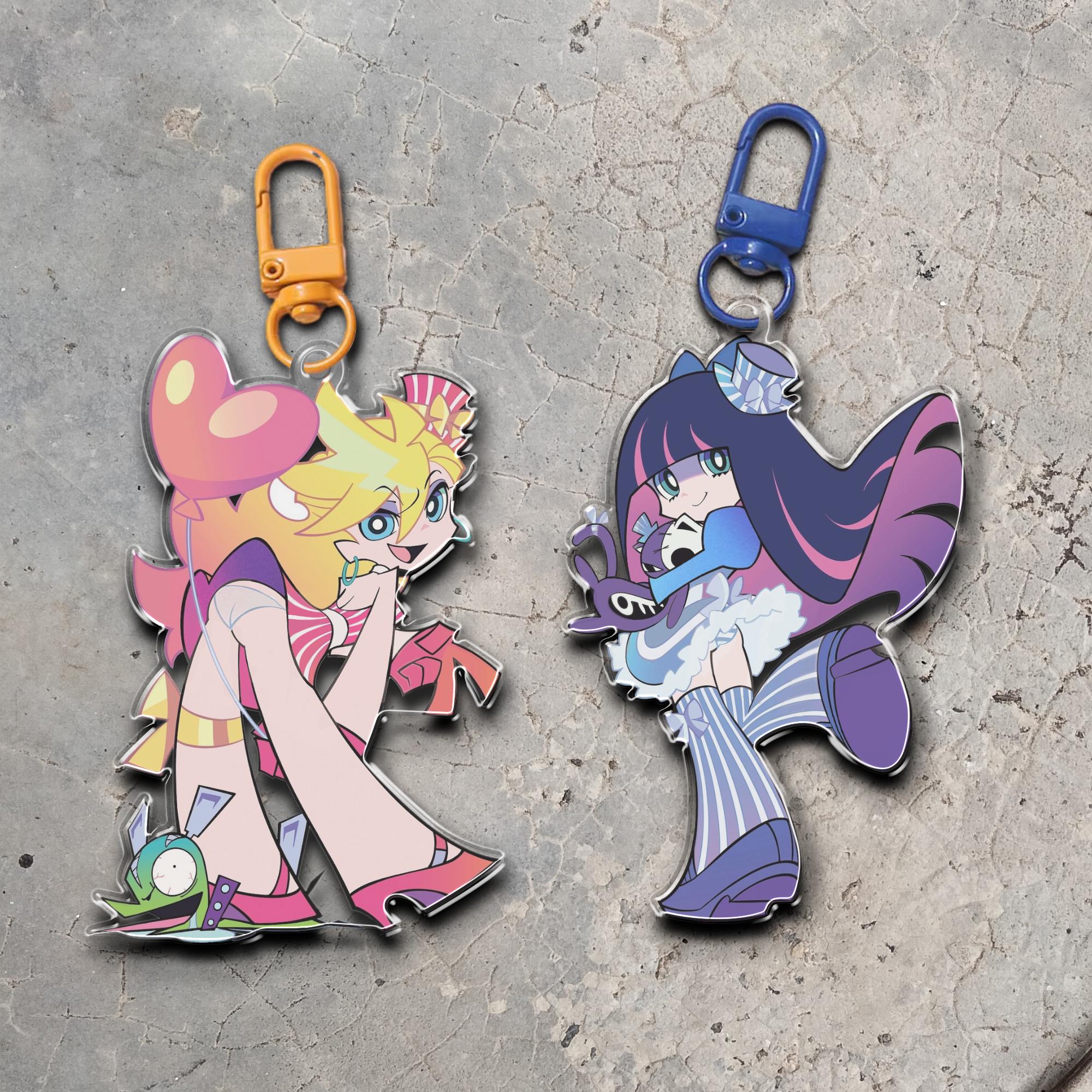 2.5インチ パンティ＆ストッキング クリアアクリルキーホルダー PASWG