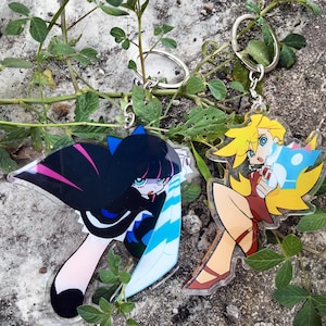 3.5&quot; Panty and Stocking Clear Acrylic Keychain Charm
