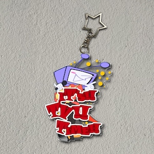 3&quot; Ant Tenna Clear Acrylic Keychain Charm