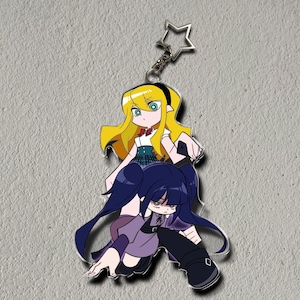 Panty And Stocking Double Sided Clear Keychain PNSWG Charm