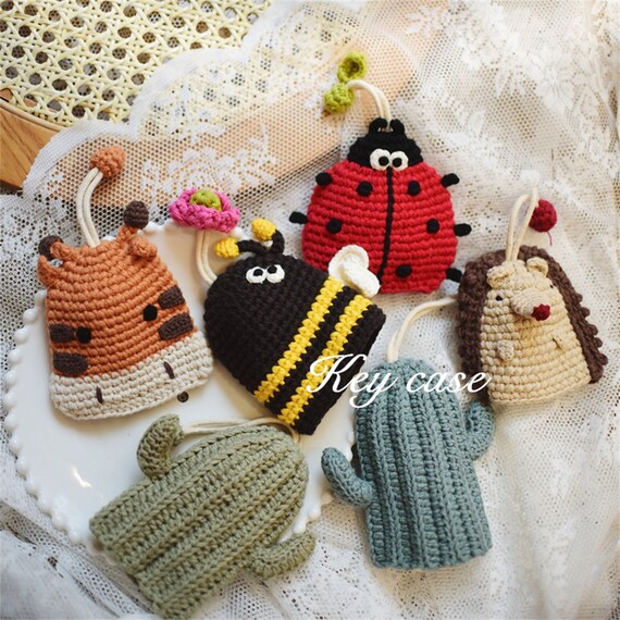 Buy Handmade Knit Car Key Cases Plant Car Key Cover Key Fob